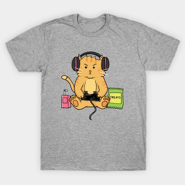 Gaming Cat T-Shirt by Nowhereman78